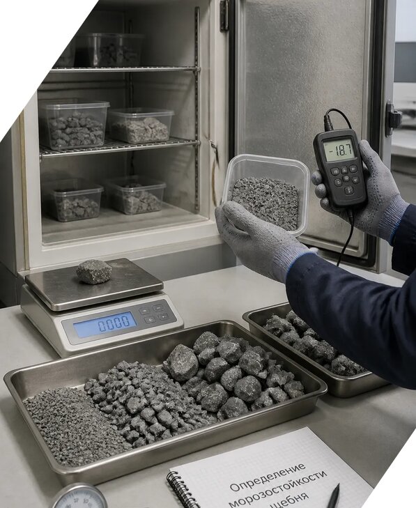 Определение морозостойкости щебня в Артёме от 3628 р. | ЭкспертизаРоссия
