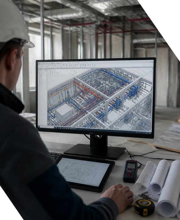 Создание BIM модели инженерных сетей для объектов в Артёме