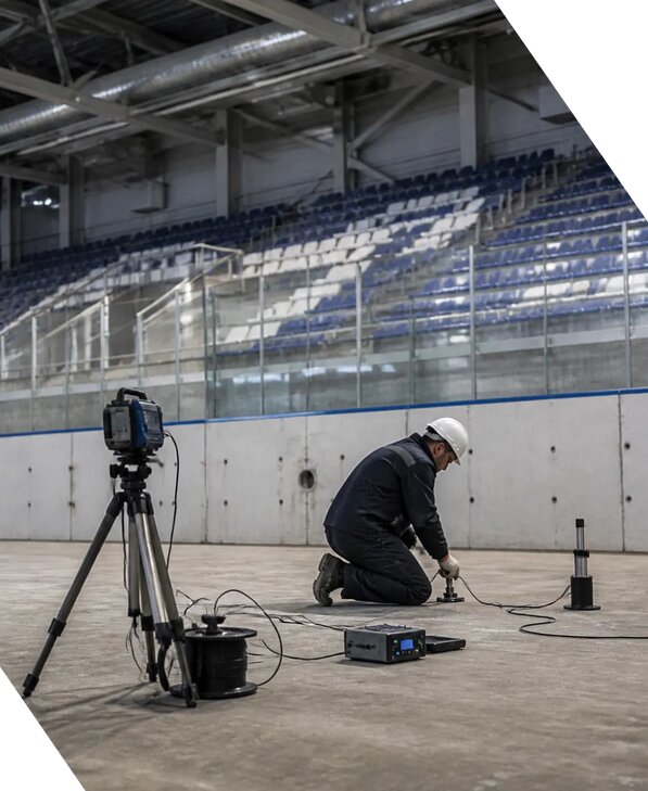 Испытание спортивных сооружений на прочность в Артёме